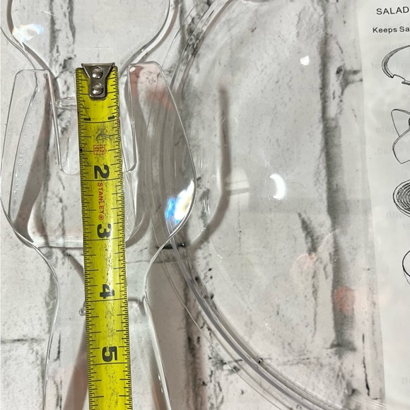 Acrylic Serving Bowl Divided W/dip Bowl  & Utensils Veggies, Fruits,cold salads - Picture 8 of 16